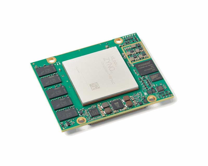 Andromeda XRU50 — Exterior (angled, Zynq UltraScale+ RFSoC side)