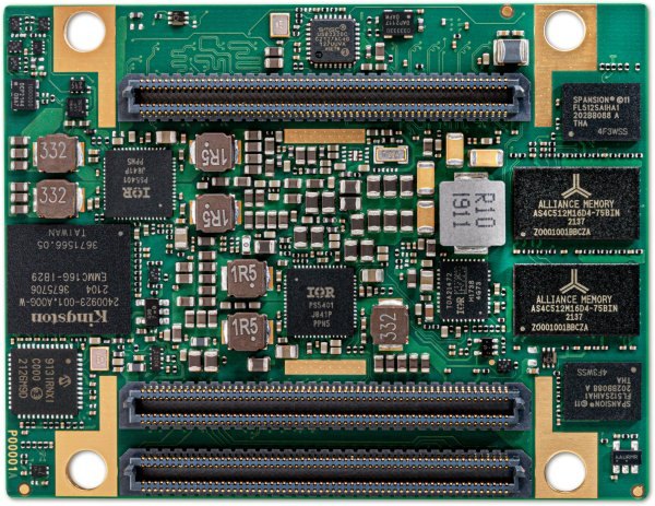 Andromeda XZU65 — Bottom view (three board-to-board connectors)