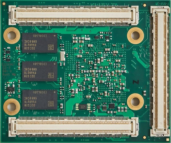 Mercury+ XU6 — Bottom view (three board-to-board connectors)