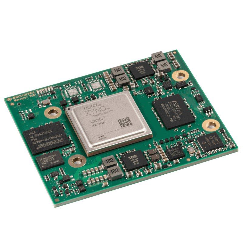 Mercury+ XU61 — Exterior (angled, Zynq UltraScale+ MPSoC side)