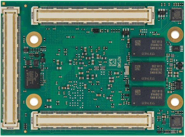 Mercury+ XU7 — Bottom view (three board-to-board connectors)