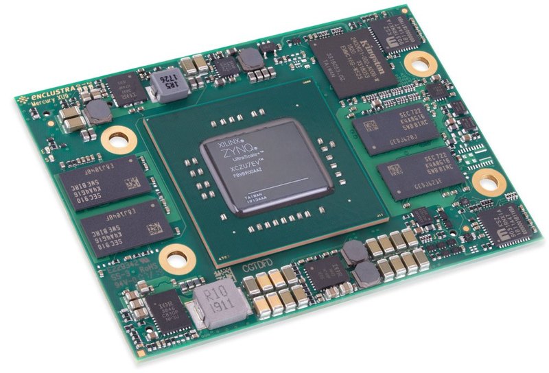 Mercury+ XU9 — Exterior (angled, Zynq UltraScale+ MPSoC side)