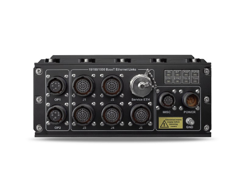 MIL-TSN / MIL-10TSN — military TSN switch — Front panel (connectors and status LEDs)