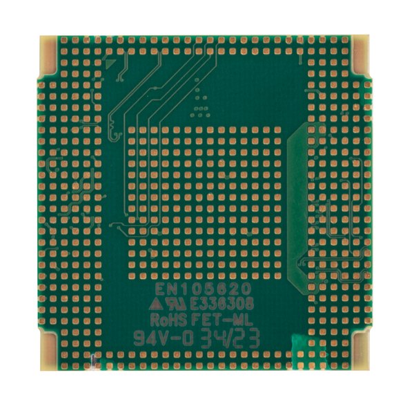 Pluto XZU20 — Bottom view (solder pads)