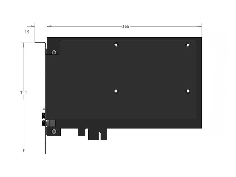 RELY-TSN-PCIe — TSN endpoint bridge PCIe NIC — Dimensions: board (168 x 121 mm)